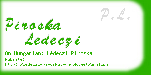piroska ledeczi business card